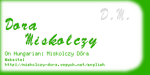 dora miskolczy business card